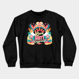 PEACE LOVE UNITY RESPECT - Vintage Steez Crewneck Sweatshirt